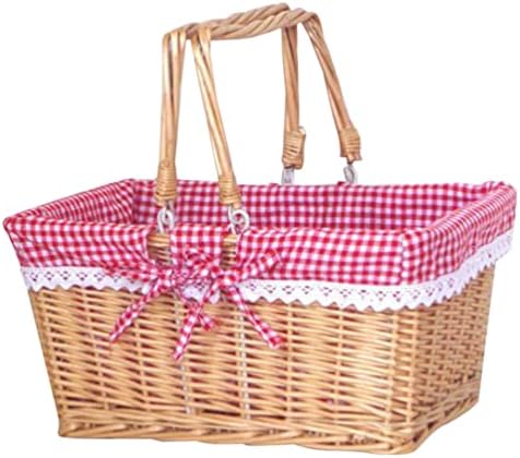 Cabilock Wickec Basket Empty Poklon korpa Willow tkani Uskršnji jaja Košarica za skladištenje voća Korpa za