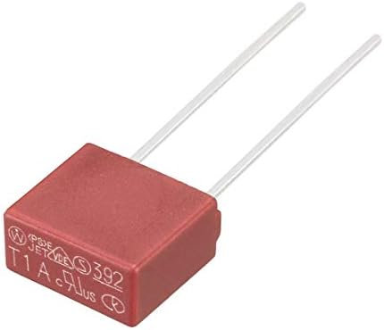 UXCell® 10pcs Up montirani minijaturni kvadrat Polako udarci Micro osigurač T1A 1A 250V crvena