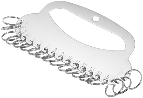 PATIKIL 18 Prstena od nehrđajućeg čelika Organizator ključeva, 2pcs Prijenosni privjesak za privjesak
