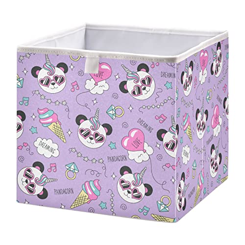 Slatka Panda Unicorn Cube Storage Bin sklopive kocke za odlaganje vodootporna korpa za igračke za kocke