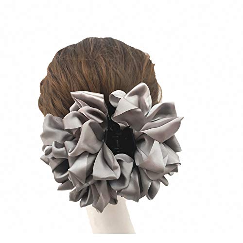 Pudwy velike svilene cvjetne mašne za kosu kandže za čeljusti za žene Stezaljke za kosu djevojačke vjenčane