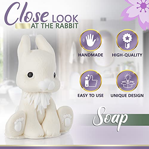 Lasabonika Premium ukrašeni sapun sjedeći zec: ručno rađen, potpuno prirodan, organski, mirisni sapun za