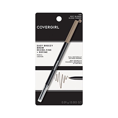 COVERGIRL Easy Breezy Brow Micro-Fine + Definirajte olovku, meka plavuša, 0.003 Oz