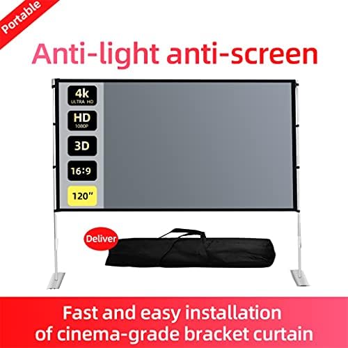 WFJDC projektor Vanjski ekran za zaštitu od lampica i zaštite od 16: 9 84 100 120 inča kući sa zavjesom konzole