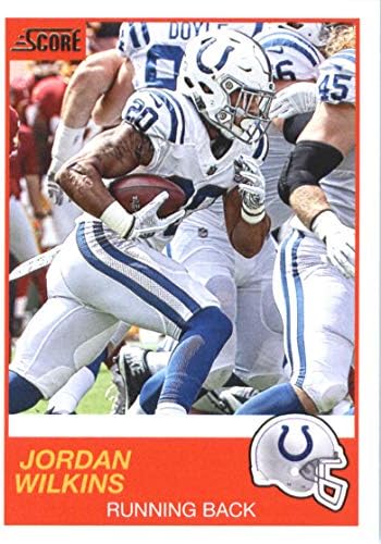 2019 Ocena Football # 56 Jordan Wilkins Indianapolis Colts Službena NFL trgovačka kartica koju je napravio Panini