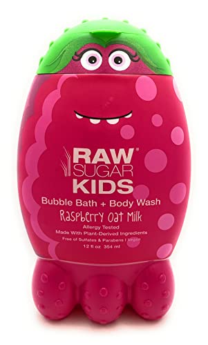 Kids Bath & amp; Body Wash Bundle Raw Sugar, Strawberry Vanilla, Raspberry Oat Milk 12 oz svaki