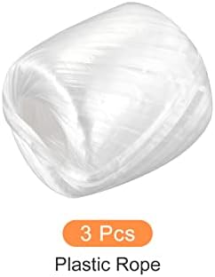 Poliester najlonski konop odbojnika [za domaćinstvo paketa pakiranje DIY] -100m / 328ft / 3roll plastika, bijela