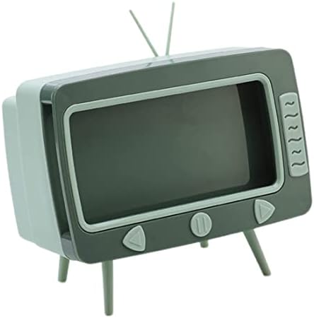 Hlyurlus Retro TV-u tkivo držač tkiva držač telefona Potkrivanje lica kutija za lice za dom, ured, kuhinjski dekoracija Desktop tamnozeleni držač