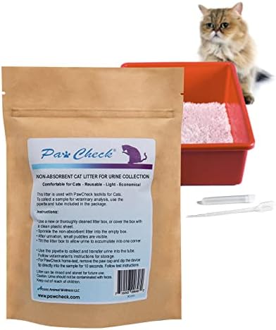 Peska za mačke PawCheck za prikupljanje urina - kućni komplet za prikupljanje mačjeg urina za višekratnu upotrebu i neupijajuće