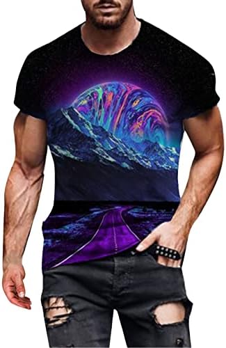 Majica 3D Top Muški rukav Digitalni izrez za tisak Ležerne prilike kratkih uličnih muški bluza