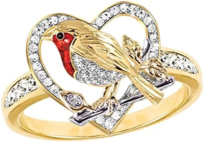 2023 Nova prstena Bird Red Creative Bird Prsten za žene Prsteni hladni prstenovi za momke