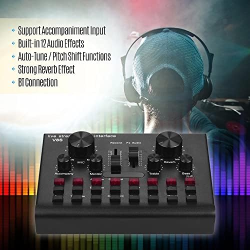 Tbiiexfl multifunkcionalni USB Audio mikser Live Streaming Audio kartica glasovni uređaj DJ Karaokes