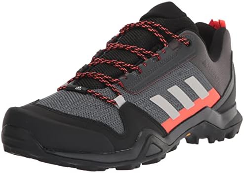 Adidas muške Terrex AX3 staza za trčanje, čvrsto siva / siva / solarna crvena, 13