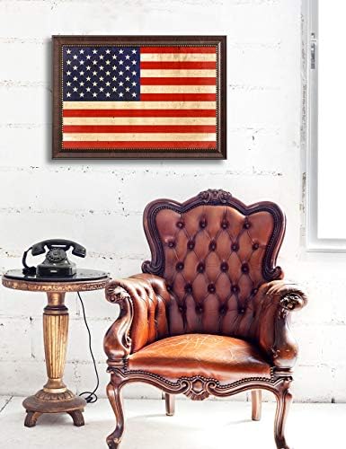 DECORARTS-Zastava Sjedinjenih Država uokvirena zidna Umjetnost. Giclee štampa na platnu za zidni dekor. Ukupno