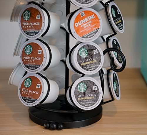 Made Easy Kit karusel držač za kafu, kompatibilan sa Keurig K-Pods K-čašama, organizatorom za odlaganje stalka