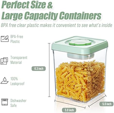 Pinmilet kontejneri za skladištenje hrane sa poklopcima hermetički zatvoreni kontejneri za skladištenje hrane 2 u 1 vakuumski kontejneri za hranu plastične posude za žitarice bez BPA skladištenje u mašini za pranje sudova 1 komad