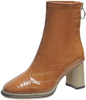 HCJKDU Žene Combart Boots Chunky Heel Winter Boots Cowboy Boots Radne čizme 2022 čizme čizme