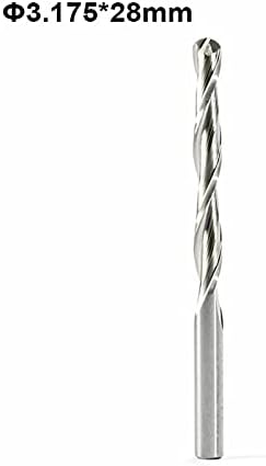 Hardver glodalica 5 komada 3.175 mm 2 FLAUTA spiralna kugla nos CNC glodalica, za drvo Volfram karbid glodalica alat Fresa CNC alat 22mm