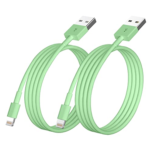 iPhone Charger, [Apple MFi Certified] 2pack 3ft kabl za brzu munju za dugi kabl za punjenje iPhonea, Apple kabl za punjenje za iPhone 12/11 Pro/11 / XS MAX / XR/8/7/6S/6/5S/SE iPad / Air originalno svijetlo zeleno