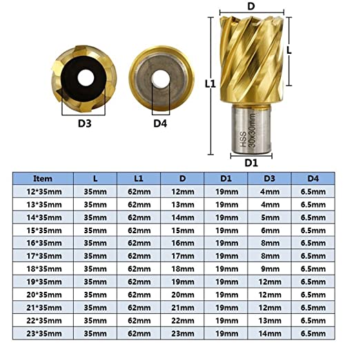 Šuplja burgija za premazivanje jezgra burgija Weldon Shank prstenasta za magnetnu bušilicu za sečenje metala 1 kom