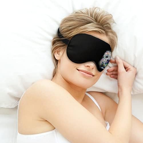 Pudlica maltipoo pas s spavanjem maske za oči meko oči pokrivalo za blokiranje zaveze za povezivanje
