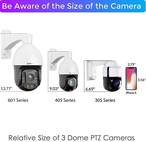 Sunba 25x optički zum IP PTZ Postavka paketa kamere, 5MP POE + Dvosmjerna audio sigurnosna zaštita od PTZ kupole, dugi domet infracrveni noćni vid do 1000ft