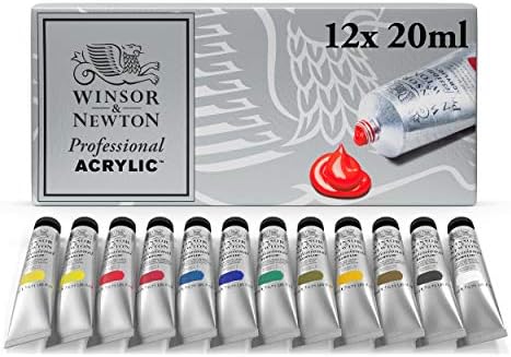 Winsor & amp; Newton umjetnika akrilne boje 12-cijev Set, 20ml