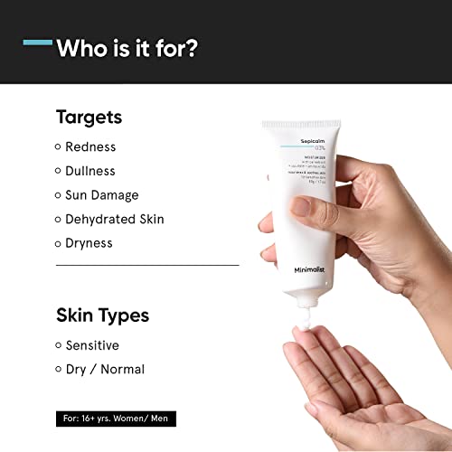 Minimalistički 3% Sepicalm + Oats hidratantna krema za lice | lagana hidratantna krema za masnu kožu sklonu aknama | nekomedogena & bez mirisa