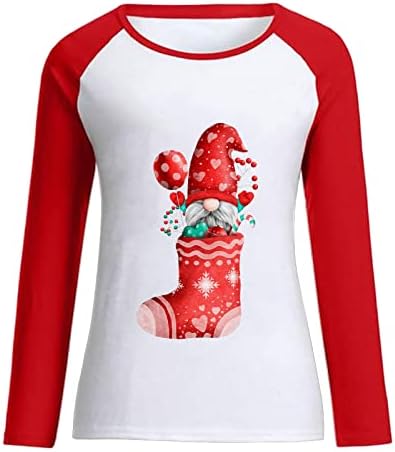 Gnomes čarapa ispisana dukserica za Valentinovo ženska bluza vrhova casual crewneck pulover dugih rukava
