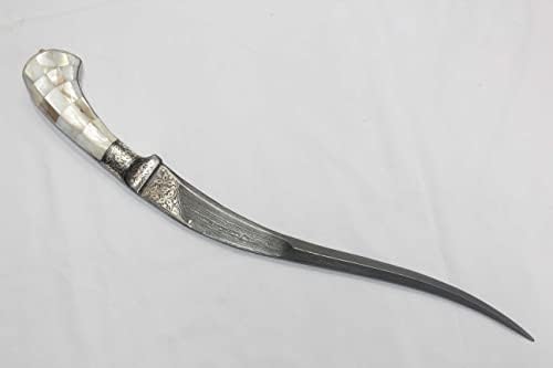 Rajasthan Gems oklop Cracker bodež nož Damask čelik oštrica majka bisernog čipa ručka B276