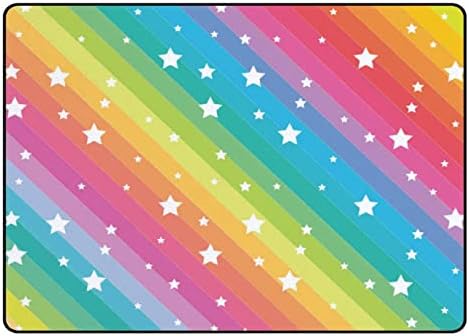 XOLLAR 63 x 48 u velikom prostoru za decu tepisi Funny Rainbow Stars meka rasadnik Baby Playmat prostirka za dečiju igraonicu dnevna soba spavaća soba