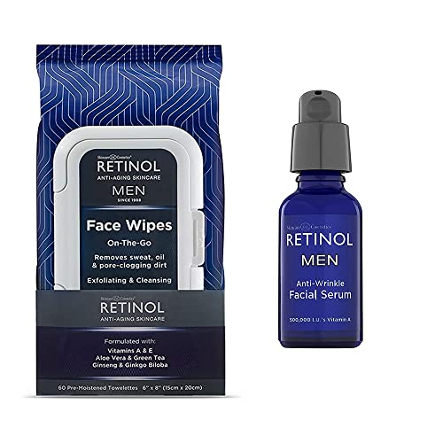 Slika proizvoda Retinol muške maramice za lice Anti-Aging maramice za čišćenje + Retinol muški Serum za lice