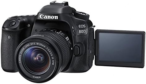Canon EOS 80D digitalni SLR komplet sa EF-S 18-55mm F / 3,5-5.6 Stabilizacija slike STM objektiv - crna