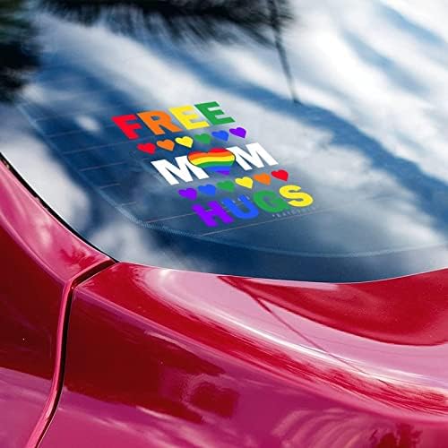 Besplatna mama zagrljaja LGBT srčana naljepnica Naljepnice Gay Pride Decal LGBT Rainbow Equaly Lezbijski naljepnice