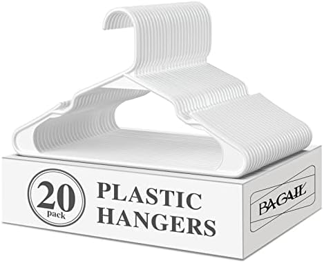 Bagail Black baršunasti vješalica za odjeću 50 paketi + plastični vješalice za odjeću