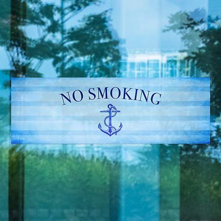 CGsignLab | Ne pušenje -nautacijske pruge prozor Cling | 36 x12