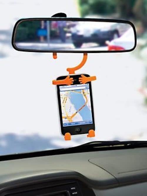 Bez dijelova Silikonski telefonski nosač ogledala za automobil za navigaciju bez napora