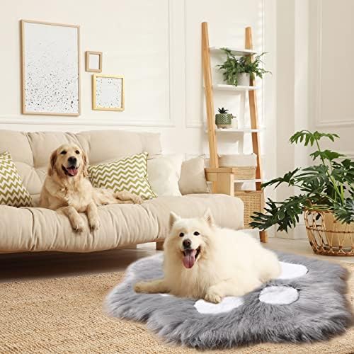 Mekani krzneni pas mat mat šap dizajn pliša i flaffy jastuk za kućne ljubimce za pranje kućnih ljubimaca za pse mačke, 35.4 x 30 inča