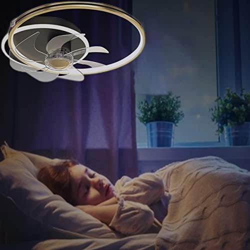 CUTYZ spavaći ventilator sa stropnim svjetlom 3 boje zatamnjeno tih daljinski upravljač zatvorenim
