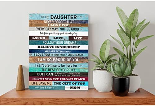 Rustikalna kćerka nikad ne zaboravi da te volim drveni znak na moju kćer drvene znakove viseće plakete Početna