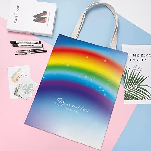 Rainbow pozadina torba za kupovinu ručka torbe za višekratnu upotrebu torbe za namirnice pokloni