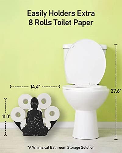 Buddha Dekorativni toaletni držač za toaletni papir za pohranu za toalet za dodatnih 8 rola,