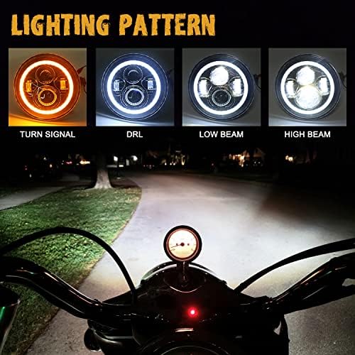 Falconstar 7-inčni LED farovi fog prolazna svjetla tačka Kit prsten motocikl za Harley Davidson Touring