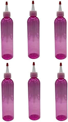 6 Pack – 8 oz-Pink Cosmo plastične bočice-prirodni Yorker sa crvenim vrhom-za esencijalna ulja, parfeme, sredstva za čišćenje prirodnih farmi