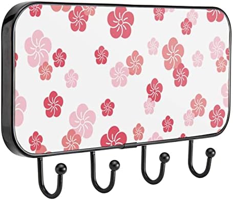 Ljepljivi kukiča od nehrđajućeg čelika za ručnik zaglavljene na zid zaglavljene u kupaonici ili kuhinji ružičaste japanske tradicionalne cvjetove trešnje