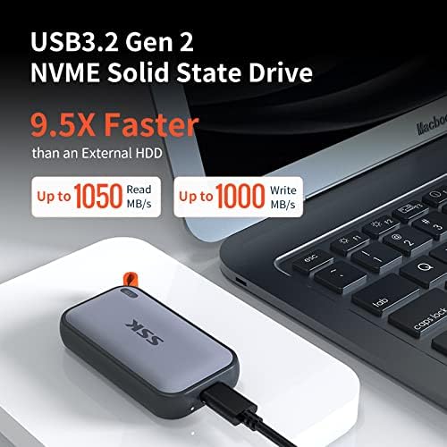 SSK 250GB prenosivi eksterni NVME SSD,do 1050mb / s ekstremna brzina prenosa USBC 3.2 Gen2 SSD uređaj