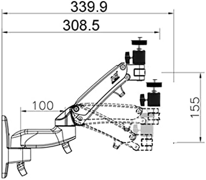 BONAD projektor nosač univerzalni projektor zidna montaža plina opruga puni motion 2-7kg Mini