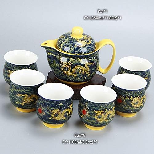 NfGuy kineski keramički čaj kung Fu Porcelanski čaj za čaj Pot set Dragon Teapot Teacup Kungfu Teaset