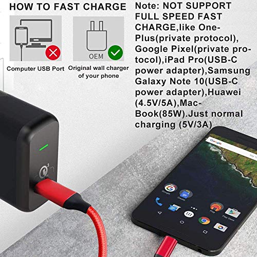 10ft 2PACK USB Tip C kabl,brzi punjač,dugačak kabl za punjenje za Samsung Galaxy Note 10 9,S10 S10e