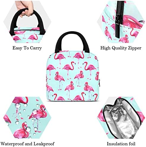 Guerotkr torba za ručak za žene, kutija za ručak za muškarce,ženska kutija za ručak,pink flamingo životinjski